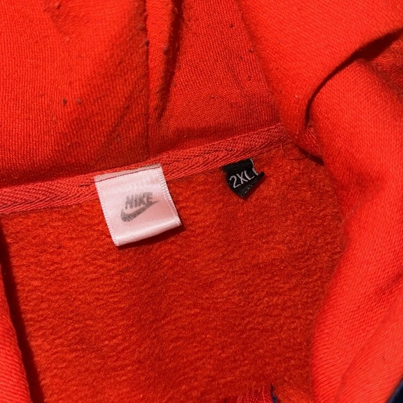 NIKE BLUE AND ORANGE ZIP UP HOODIE - Picture 4 of 5